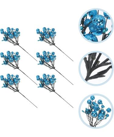 DECHOUS 30 Pcs Berry Bunch Cuttings Diy Berry Decor Holly Berries for Crafts Xmas Decoration Christmas Holly Berries Faux Red Berries Christmas Tree Decorations Artificial Reward Plastic Bluex5pcs 30x10cmx5pcs - Buy Online on GoSupps.com