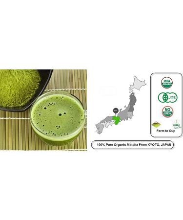 Kyoto Dew Matcha Organic Premium Ceremonial Grade Green Tea Powder - 30g (1oz) Tin - Buy Online on GoSupps.com