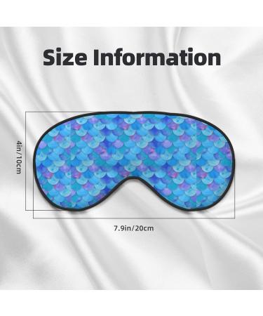 Double-Sided Eye Mask Geometric Blue Mermaid Scales Unisex Sleep Shade Cover for Ultimate Comfort | International Shipping Available - Buy Online on GoSupps.com