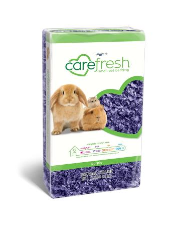 Carefresh 99% Dust-Free Playful Purple Natural Paper Small Pet Bedding with Odor Control, 23 L