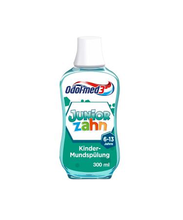 Odol-med3 Juniorzahn mouthwash for children (6-13 years) 300 ml with mild mint flavour new pack