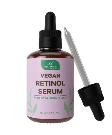 Organic Retinol Serum For Face - Vegan Anti Aging Skin Toner with Hyaluronic Acid  Vitamin E. For Wrinkle  Dark Circle. Help Skin Tightening  Hydrating with Brightening  Glowing Effect. For Women Men