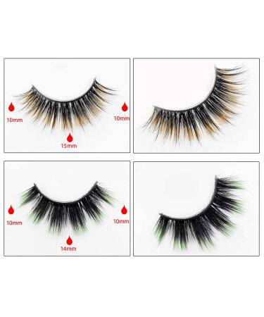DAODER Colored Wispy Mink Lashes - 7 Pack | Long, Fluffy, Natural Look False Eyelashes in Vibrant Colors - Buy Online on GoSupps.com