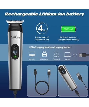 Brightup Beard Trimmer for Men - 22 Piece Grooming Kit with Hair Clippers & Electric Razor - Waterproof Shavers for Face, Nose, Ear & Body - Ideal Men's Gifts - Buy Online on GoSupps.com