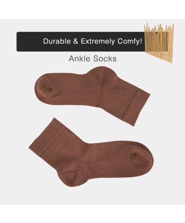 Cozyfeel Diabetic Ankle Socks for Women - Seamless Toe, Non-binding Top - 4 Pairs Soft Bamboo Neuropathy Socks (Assorted-3 l) - Buy Online on GoSupps.com