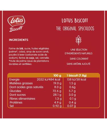 Lotus Biscoff - Original Biscuit - Packed in a Bag of 2 Biscuits - Vegan - No Artificial Colouring or Flavourings - 12 Bags of 2 Biscuits - 190g - Buy Online on GoSupps.com