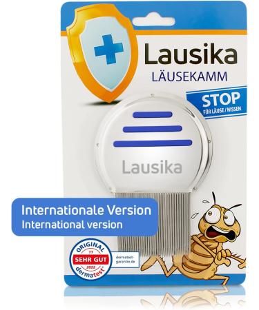 Lice Comb Lausika - Metal Nit Comb for Kids & Adults | Extra Close-Set Teeth | Effective Head Lice Treatment - Buy Online on GoSupps.com