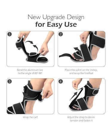 Draland Plantar Fasciitis Night Splint 2 Pack - Pain Relief for Plantar Fasciitis & Achilles Tendinitis | Optimal Comfort & Support for Men and Women - Buy Online on GoSupps.com