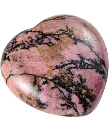 Buy Morella Gemstone Heart Lucky Charm - Rhodonite Heart Stone 3cm in Velvet Bag - International Shipping - Buy Online on GoSupps.com