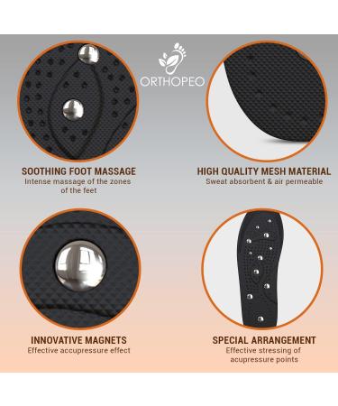 ORTHOPEO Acupressure Shoe Insoles Magnets for Women - Pain Relief & Reflexology Massage Inserts (Up to Size 9.5 US) - 1 Pair - Buy Online on GoSupps.com