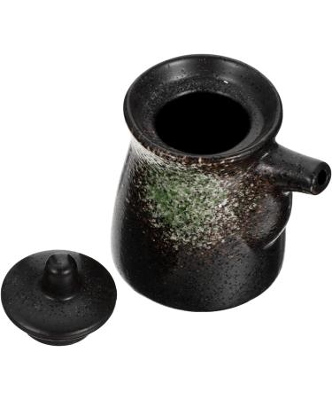 Zerodeko Soy Sauce Pot Vinegar Pot Liquid Containers Oil-brushing Bottle Vinegar Container Salad Dressing Dispenser Japanese Decor Condiment Jar Oil Decanter Spray Syrup Ceramics 10X8.5X7CM Green - Buy Online on GoSupps.com