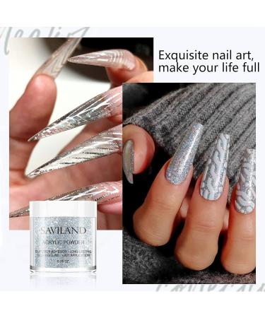 Saviland 10 Colors Acrylic Powder Set for Nail Extension - Professional Glitter White Pink Polymer Colored Acrylic Nail Powder - No Lamp Needed - Buy Online on GoSupps.com