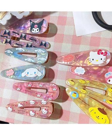 Cute Kuromi Melody Cinnamoroll Kitty Hairpins Hair Accessories for Girls (12Pcs) - Buy Online on GoSupps.com