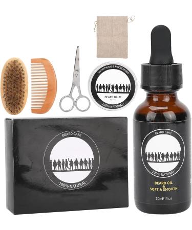 Deluxe Beard Care Set for Men | Enhance Growth with Beard Cream Brush Scissors & More - Buy Online on GoSupps.com
