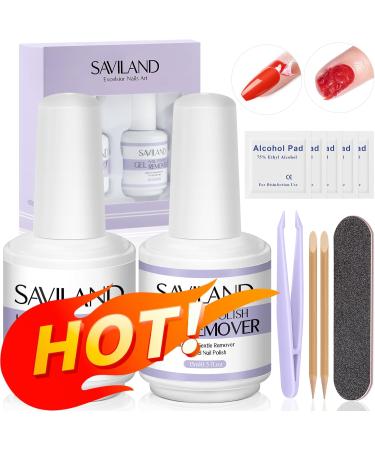 Saviland Liquid Latex & Gel Nail Polish Remover Kit - 15ml Gel Nail Polish Remover with Liquid Latex Nails Peel Quick Drying & Easy Remove Nail Polish Not Harmful To Skin and Nails Nail Polish Remover-02 - Buy Online on GoSupps.com