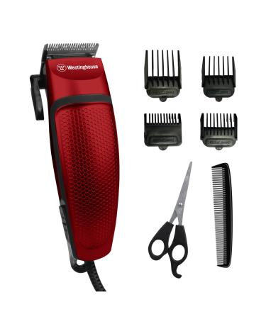 Westinghouse Hair Clippers for Men Premium Trimmer for Men Corded Clippers for Men 10 pcs Hair and Beard Grooming Kit with Comb Scissors and 4 Clipping Guides