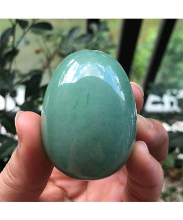 Ladeukoi Stone Egg Figurines - Polished Green Aventurine Healing Crystal Easter Eggs with Wooden Stand | 45mm Tall | International Shipping Available - Buy Online on GoSupps.com