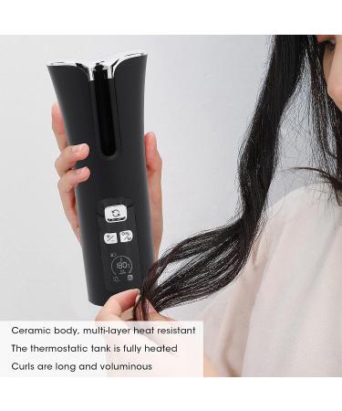 Buy Black Portable Cordless Automatic Curling Iron - Intelligent Hair Curler for Effortless Styling | International Shipping Available - Buy Online on GoSupps.com