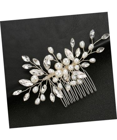 Didiseaon Bridal Headwear Hair Side Combs Elegant Bridal Headpiece Hair Wedding Decor Hairpin Decor Hair Comb Hair Clips Bridal Pearl Hair Pin Grace Crystal Miss White Hair Piece - Buy Online on GoSupps.com