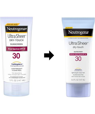 Neutrogena Ultra Sheer Dry-Touch Water-Resistant Non-Greasy Sunscreen Lotion with Broad Spectrum SPF 30 5 fl. oz - Buy Online on GoSupps.com