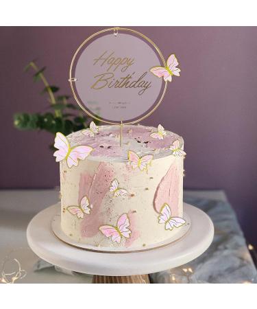 11 Pcs Butterfly Cake Toppers 3D Butterfly Cake Decorations with Happy Birthday Acrylic Mixed Size Cake Toppers for Baby Girls Women's Mommy's Birthday Cake Cupcake Decorations - Buy Online on GoSupps.com