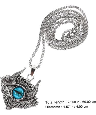 EXCEART Devil Eye Necklace Skull Necklace Ladies Men's Evil Eye Clavicle Chain Steampunk Necklace Women Clavicle Pendant Necklace Decor Stainless Steel Neck Chain Metal Man - Buy Online on GoSupps.com