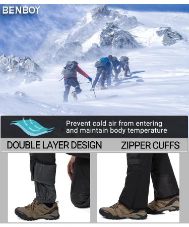 BenBoy Men's Snow Bibs Ski Pants - Waterproof Insulated Overalls - Darkblack - Size Large - Buy Online on GoSupps.com
