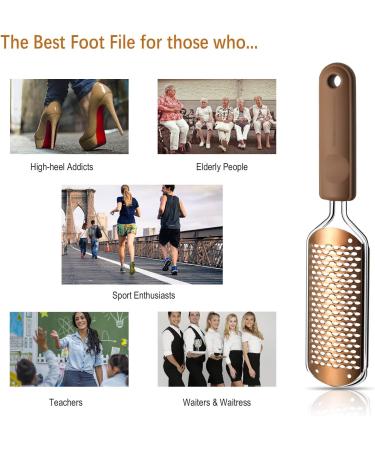 Professional Stainless Steel Foot File for Hard Skin Callus Removal - Large Colossal Foot Rasp Scrubber for Wet and Dry Feet - Buy Online on GoSupps.com