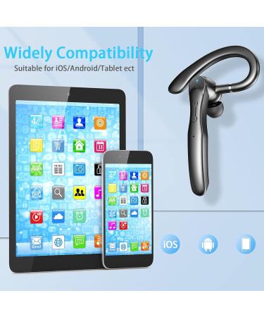 2023 Bluetooth Headset Wireless Earpiece | Clear Call with 2 ENC Microphone | 80Hrs Playtime | Hands-Free Earbuds for Driving/Business | IOS/Android Compatible | Black - Buy Online on GoSupps.com