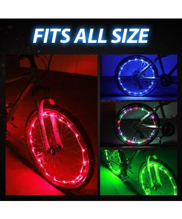 RECORA 2 Tire Pack LED Bike Wheel Lights - Ultra Bright Waterproof Spoke Lights for Night Riding - Red - Buy Online on GoSupps.com