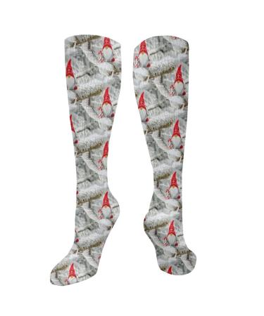 Santa Gnome Compression Socks for Women & Men Circulation 15-20 mmHg is the best support for athletic running cycling