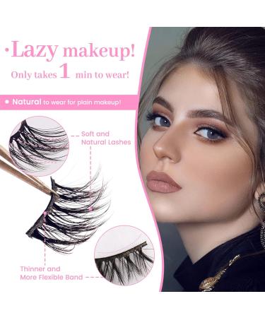 MilyBest Half Lashes: 10 Pairs Short Faux Mink Cat Eye 3D False Eyelashes for Sweet Date | Natural Look, Wispy & Fluffy Soft | 7-14MM - Buy Online on GoSupps.com