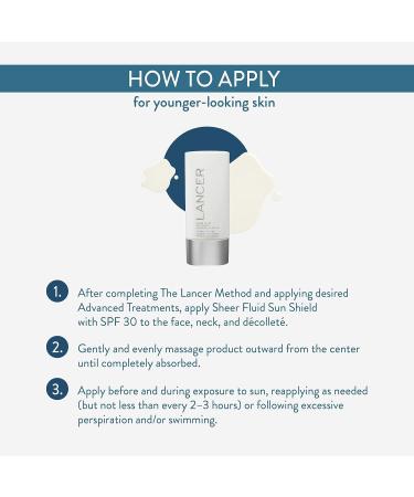 Lancer Skincare Sheer Fluid Sun Shield SPF 30 Sunscreen - 2 Fl Oz - Buy Online on GoSupps.com