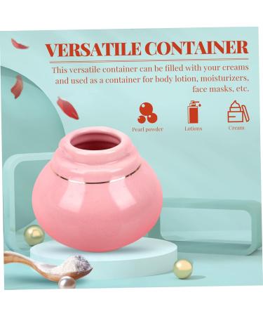 POPETPOP Storage Bottle Cans Coffee Sample Face Cream Jars Empty Porcelain Loose Tea Tin Tea Storage Canister Face Hand Ceramic Tea Coffee Sugar Jar Makeup Earrings Travel Cosmetic Ceramics 6x5.5cm Pink - Buy Online on GoSupps.com