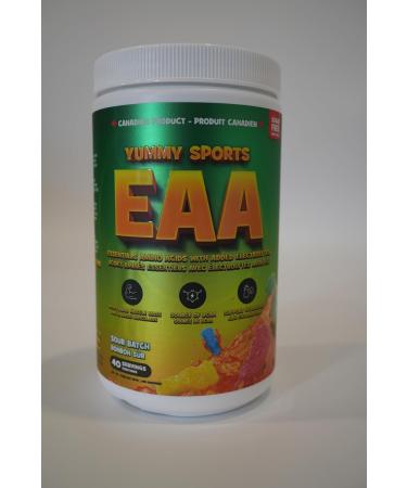 Yummy Sports EAA Supplement Powder Pre Workout Powder - Keto-Friendly Gluten-Free Sports Nutrition Pre-Workout Powder for Men & Woman - 360g 40 Servings - Sour Batch - Buy Online on GoSupps.com
