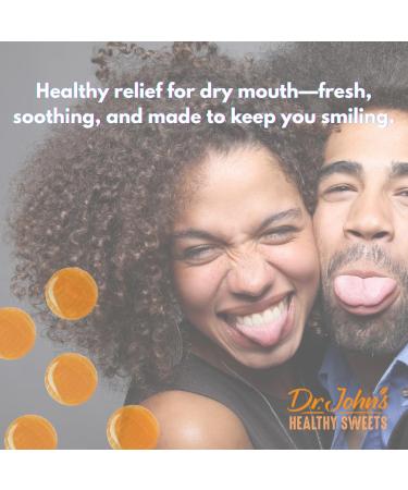 Dr. John's Healthy Sweets Orange Dry Mouth Drops with Zero Sugar Dye-Free Plant Based Keto Friendly 24 Count 3.85oz Bag Orange 3.85 Ounce (Pack of 1) - Buy Online on GoSupps.com