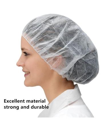 ZXFUTURE 50 Pack White Disposable Bouffant Caps with Swivel Headbands - Ideal for Sleeping, Food Service, Personal Care - Buy Online on GoSupps.com