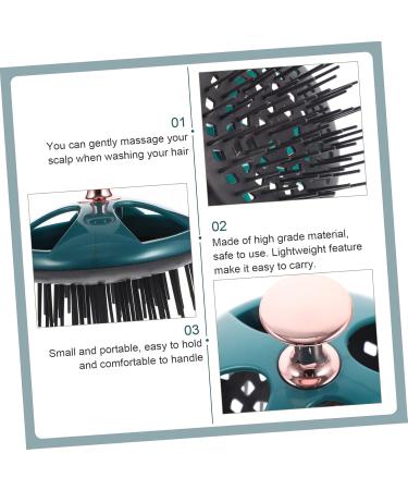 Kombiiuda Shampoo Comb - Daily Scalp Massager & Peeling Brush | 9x8cm Green for Home & Hotel Use - Buy Online on GoSupps.com