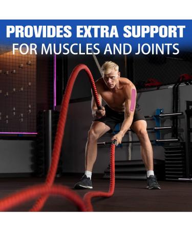 5 Rolls Waterproof Kinesiology Tape - Breathable Athletic Muscle Pain Relief for Gym Fitness Running Tennis Swimming & Football (0.98 inch x 16.4 feet - Buy Online on GoSupps.com