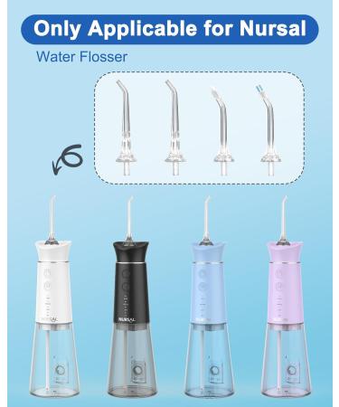 Replacement Tips for Nursal Water Flosser DC5121 | Magnetic Nozzle Oral Irrigator Jet Tips (4 Pack) - High-Quality Water Tip Replacement Heads for Efficient Dental Care - Buy Online on GoSupps.com