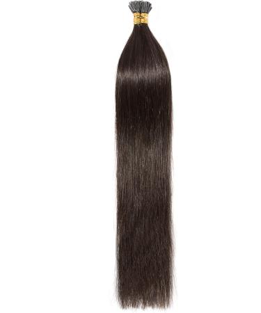 22" Pre Bonded Human Hair Extensions I Tip 100 Strands #2 Dark Brown (50g) - Buy Online on GoSupps.com