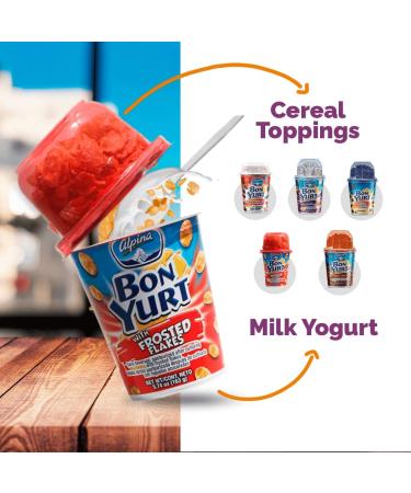 BON YURT ALPINA Frosted Flakes - 12 Pack 5.7 oz each - Kids Yogurt with Frosted Flakes Cereal Cups - Breakfast Food Cereals - Buy Online on GoSupps.com