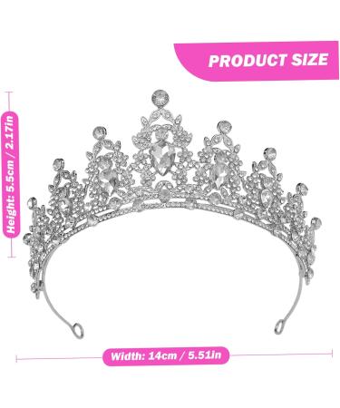 Tiaras for Women Sparkling Crystal Queen Crowns Princess Tiara Bride Hair Accessories for Women Birthday Halloween Cosplay Christmas Party Prom Gifts silver - Buy Online on GoSupps.com