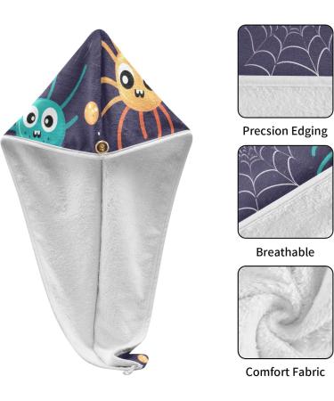 Cute Monsters Hair Towel 2 Pack | Super Absorbent Quick Dry Turbans for Women & Girls - Buy Online on GoSupps.com