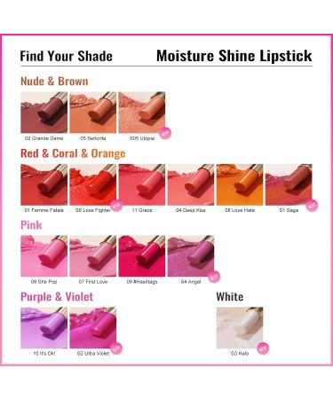 Oulac 2-in-1 Lipstick & Lip Balm - Juicy Coral Red | Vegan Hydrating Lip Care for Smooth Shiny Lips - Ideal for Dry Cracked & Brittle Lips - Buy Online on GoSupps.com
