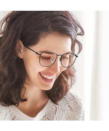 Blue Light Blocking Glasses | Hipster Metal Frame Women Eyeglasses | Computer Reading Gaming Anti Eyestrain Blue Light Glasses Nanyaciv Black Frame Discoloration - Buy Online on GoSupps.com