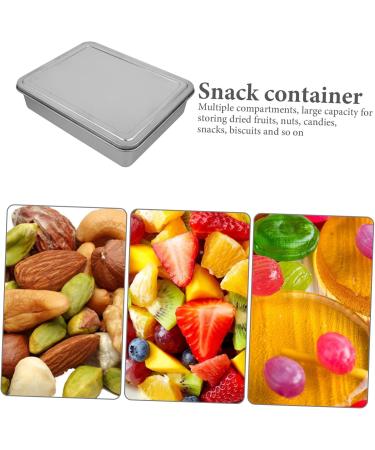 GRIRIW Food Tray Box Lid Holder Kitchen Bar Compartment Prep Compartments Organizer with Garnish Serving Meal Metal Trays - Buy Online on GoSupps.com
