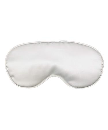 Eye Mask Sleep - Super Soft Satin White Sleep Mask with Strap - Nap Sleep Mask