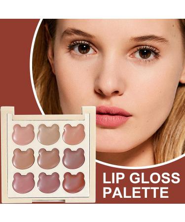  Sirseon Lip Gloss Palette | 9 Shades of Makeup for Women | Intense and Long-Lasting Shades On-the-Go Cosmetics for Going Out Travel and School - Buy Online on GoSupps.com