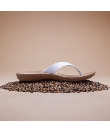 OKABASHI Women's Breeze Flip Flop in Toffee/Buttercup ML - Arch Support, Waterproof, USA-Made - Buy Online on GoSupps.com